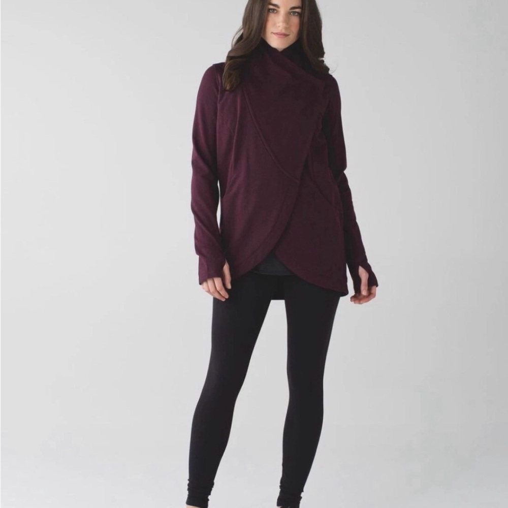 Lululemon That’s A Wrap Jacket — Size 8 — Heathered Bordeaux Drama